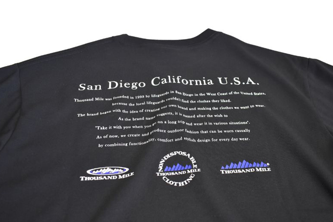 THOUSAND MILE SHORT SLEEVE PRINT T-SHIRT HISTORY T/C JERSEY