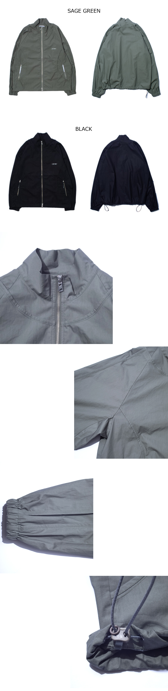 F/CE COATED COTTON ZIP TRACK JK