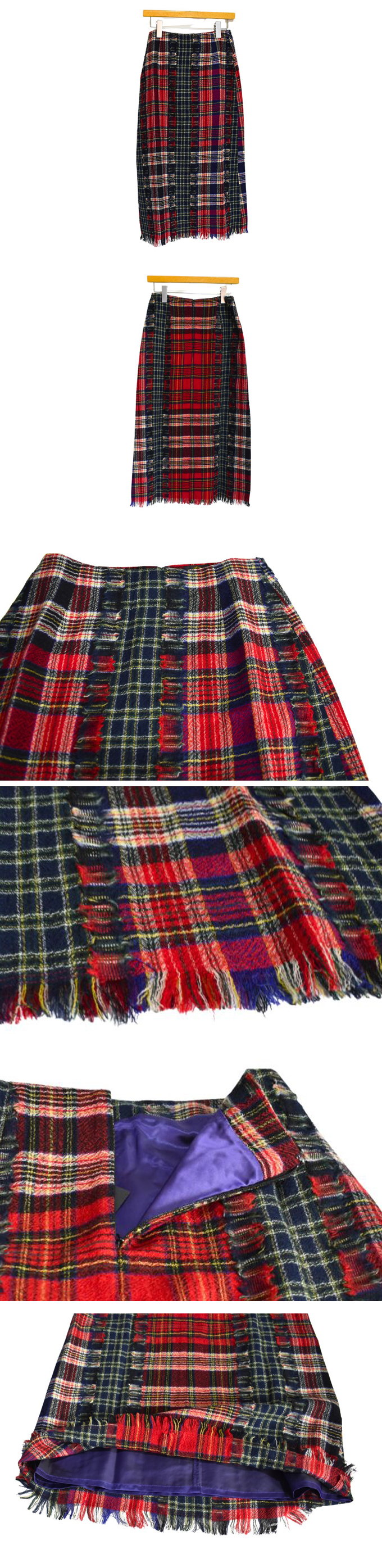 Needles C.C. SKIRT - WOOL TARTAN PLAID