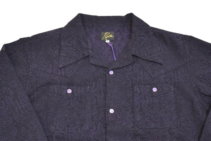 Needles COWBOY ONE-UP SHIRT - 8OZ PYTHON JACQUARD
