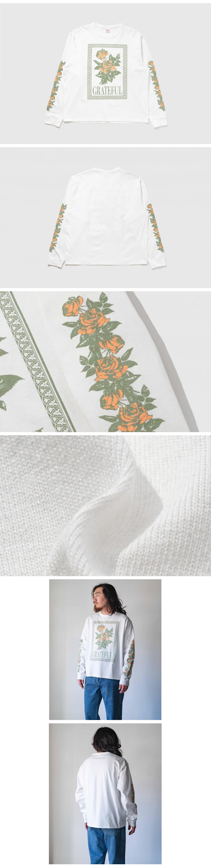HAVE A GRATEFUL DAY L/S T-SHIRT -TWO ROSES