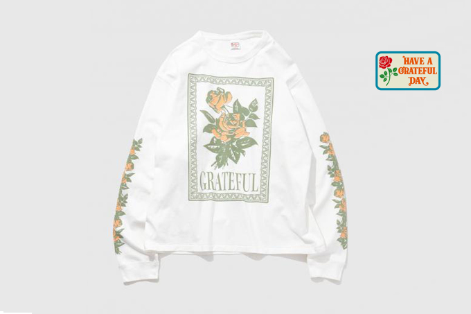 HAVE A GRATEFUL DAY L/S T-SHIRT -TWO ROSES