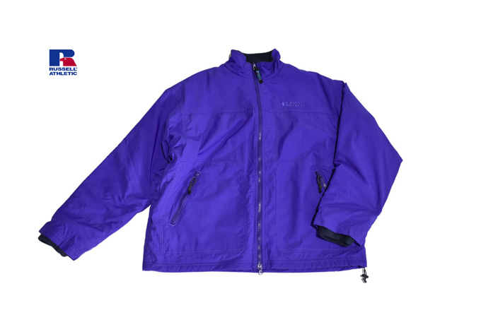 RUSSELL ATHLETIC REVERSIBLE STAND COLLAR ZIP JACKET