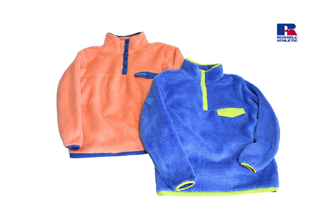 RUSSELL ATHLETIC WMNS BOA CONTRAST TAPE STAND COLLAR PULLOVER