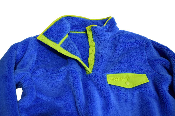 RUSSELL ATHLETIC WMNS BOA CONTRAST TAPE STAND COLLAR PULLOVER
