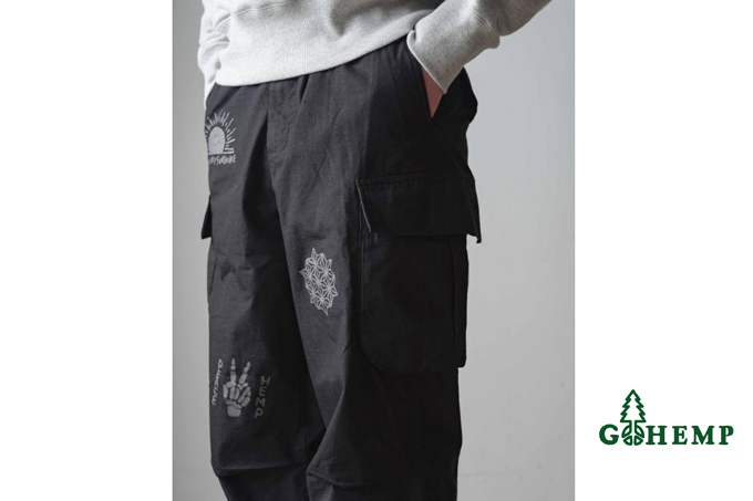 GOHEMP JUNGLE PEACE PANTS -ON PRINT